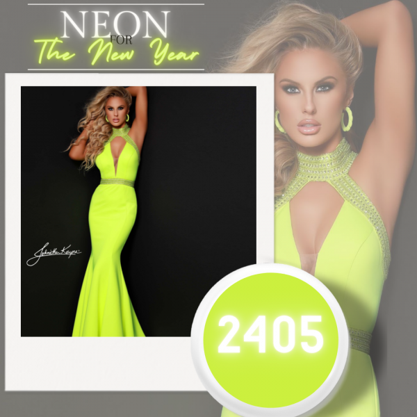 neon yellow prom and pageant dress with v-neck keyhole ultra sexy prom dress
