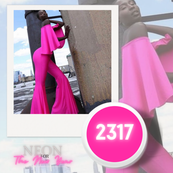 Pink pantsuit for pageant interview prom and homecoming - neon pink matching fashion set