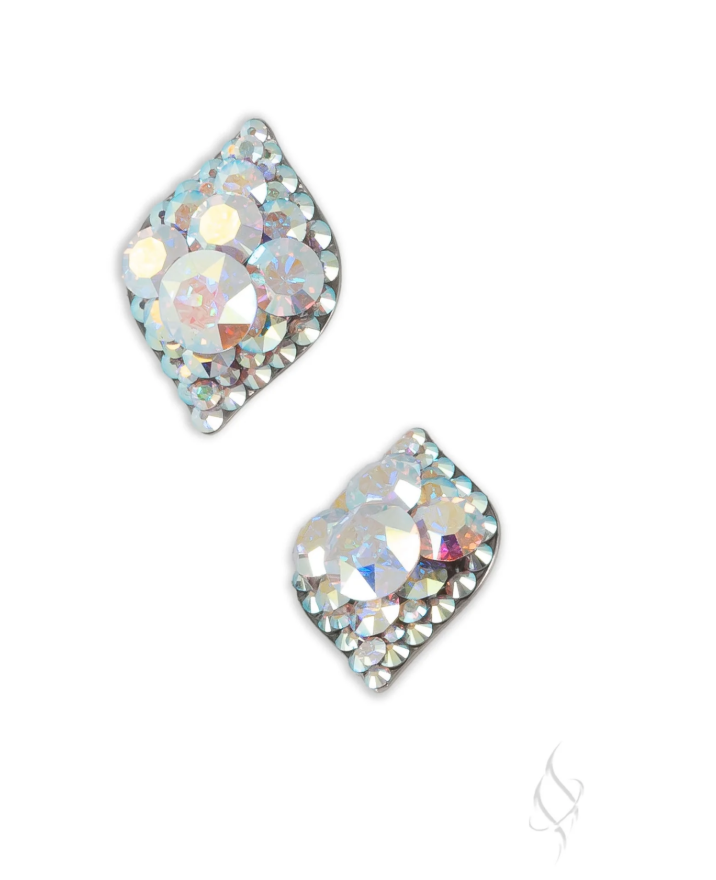 ab crystal stud earrings, crystal earrings, ab earrings for little girls, stefanie somers