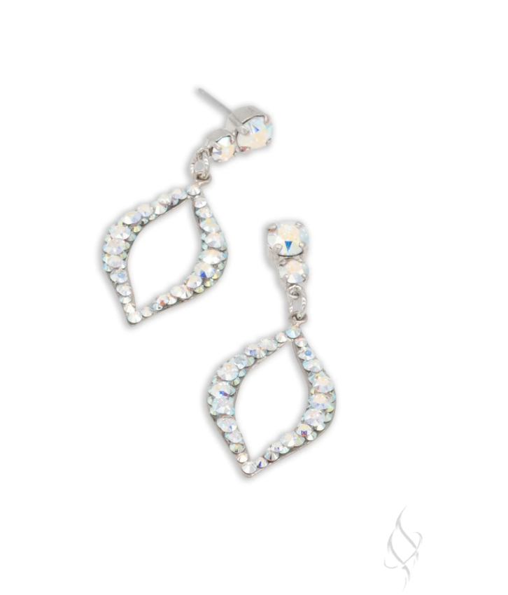 ab crystal drop earrings, crystal earrings, ab earrings for little girls, stefanie somers