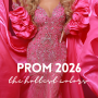 Glamorous shocking pink prom and pageant gown with crystal beading, deep V neckline, dramatic ruffled sleeves, and flowing chiffon details showcasing 2026 prom and preteen pageant color trends.