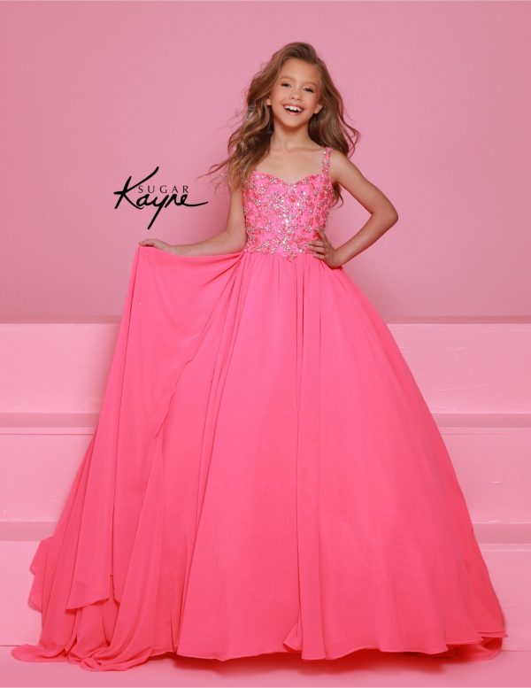 white christmas dresses Iridescent Pink Sequin Halter Organza Young Girl Pageant Dress