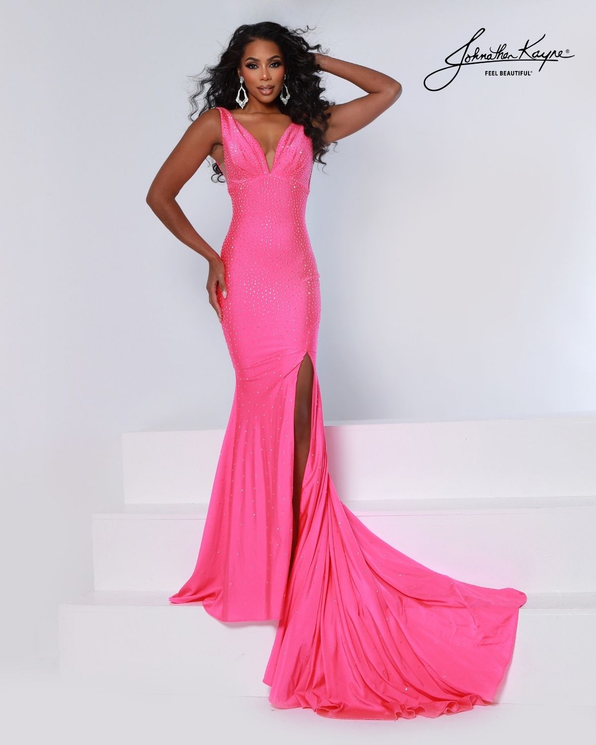 bridesmaid dress plus size Ever-Pretty Double V Neck Short Sleeve Maxi Tulle Evening Dress Occasion Dress main image 0