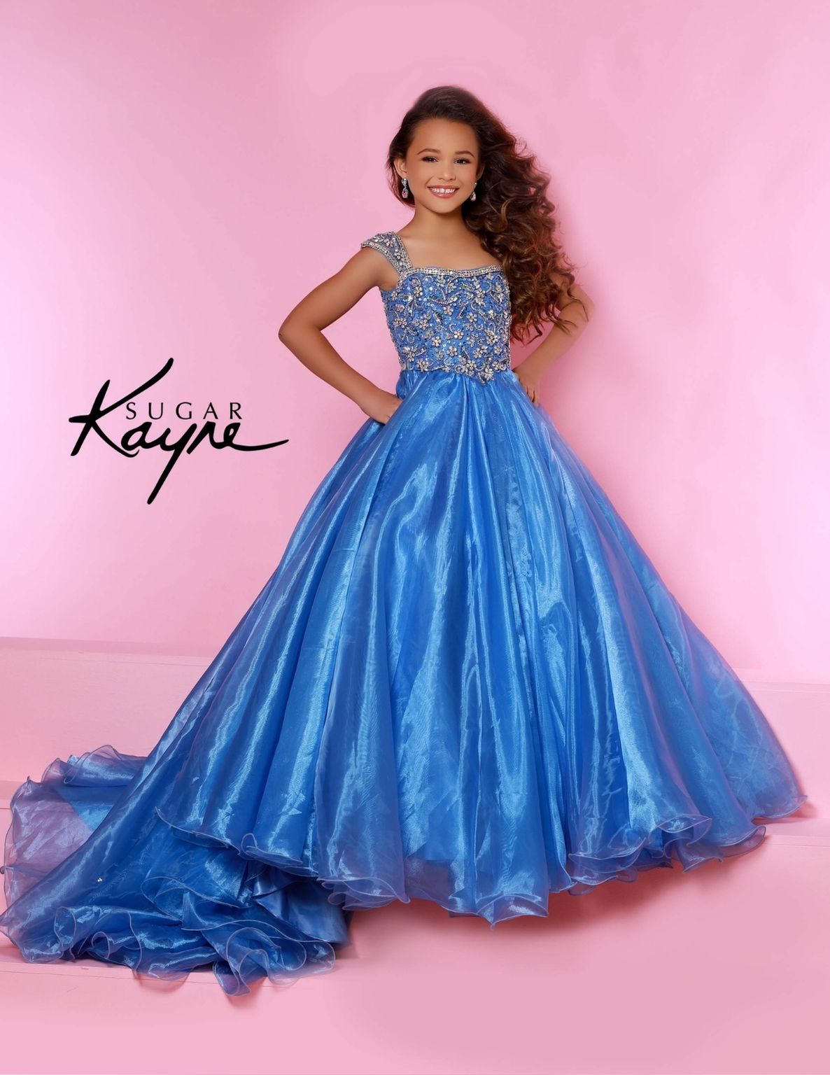pink and blue formal dress Pink V Neck Mermaid Satin Long Prom Dresses With Pearls Pink / 10 main image 1